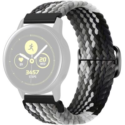 KALEBOL KLB-BZNL-001 Samsung Galaxy Watch3 45mm / Watch 46mm kellonauha 22mm nailonhihna - Musta Harmaa KALEBOL KLB-BZNL-001 Samsung Galaxy Watch3 45mm / Watch 46mm kellonauha 22mm nailonhihna - Musta Harmaa