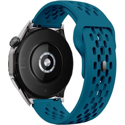 Huawei Watch GT 4 41mm / Garmin Venu 3S / 2S 18mm silikonihihna ontto kellonauha - Syaani Huawei Watch GT 4 41mm / Garmin Venu 3S / 2S 18mm silikonihihna ontto kellonauha - Syaani