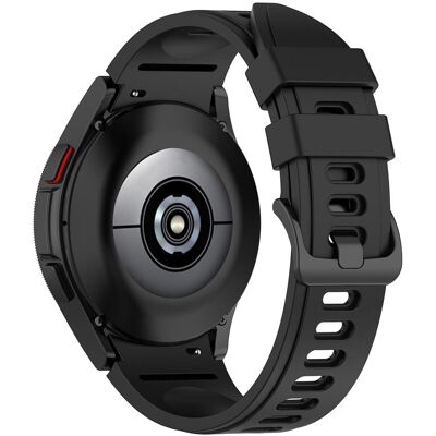 Samsung Galaxy Watch4 / Watch 5 / Watch 5 Pro / Watch6 Korvaavat nauhat Musta solki silikonihihna - Musta Samsung Galaxy Watch4 / Watch 5 / Watch 5 Pro / Watch6 Korvaavat nauhat Musta solki silikonihihna - Musta