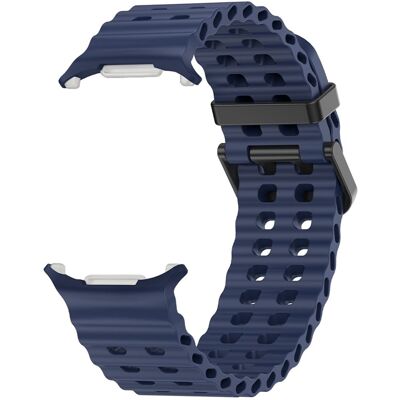 KALEBOL Samsung Galaxy Watch Ultra 47mm rannekorun korvaava silikoninen kellonhihna - Laivastonsininen KALEBOL Samsung Galaxy Watch Ultra 47mm rannekorun korvaava silikoninen kellonhihna - Laivastonsininen