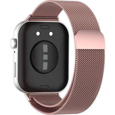 KALEBOL Huawei Watch Fit 3 Milanese ruostumattomasta teräksestä valmistettu kellonauha magneettinen rannehihna - Ruusu Vaaleanpunainen KALEBOL Huawei Watch Fit 3 Milanese ruostumattomasta teräksestä valmistettu kellonauha magneettinen rannehihna - Ruusu Vaaleanpunainen