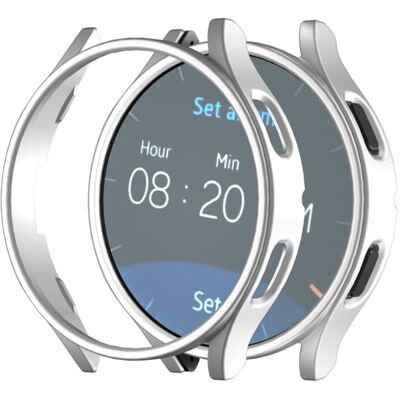 Samsung Galaxy Watch7 40mm Asia Kova kolhun kestävä ontto suojaava kellon kansi - Hopea Samsung Galaxy Watch7 40mm Asia Kova kolhun kestävä ontto suojaava kellon kansi - Hopea