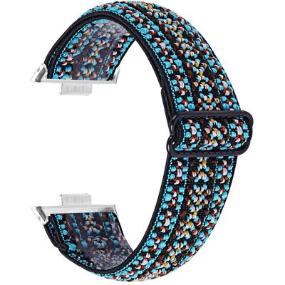 Huawei Watch Fit 3 Nylon-kellohihna Kuvio Tulosta Säädettävä joustava ranne - 4# Huawei Watch Fit 3 Nylon-kellohihna Kuvio Tulosta Säädettävä joustava ranne - 4#