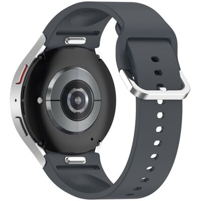 Samsung Galaxy Watch7 / Watch6 / Watch FE 40mm / Watch 5 / Watch4 rannehihna Silikoni rannehihna - Tummanharmaa Samsung Galaxy Watch7 / Watch6 / Watch FE 40mm / Watch 5 / Watch4 rannehihna Silikoni rannehihna - Tummanharmaa