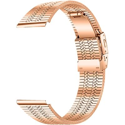 Huawei Watch GT 42mm / 46mm ruostumattomasta teräksestä valmistettu vaihtokellohihna - Ruusukulta Huawei Watch GT 42mm / 46mm ruostumattomasta teräksestä valmistettu vaihtokellohihna - Ruusukulta
