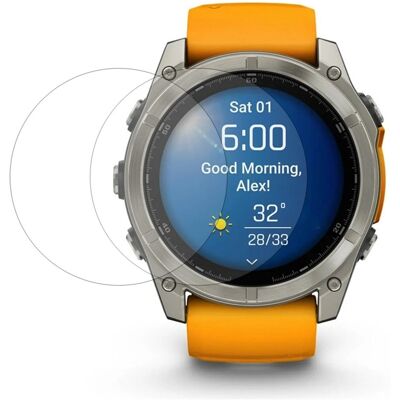 2-pack Garmin Fenix 8 47mm kellon näytönsuoja kirkas joustava kalvo 2-pack Garmin Fenix 8 47mm kellon näytönsuoja kirkas joustava kalvo