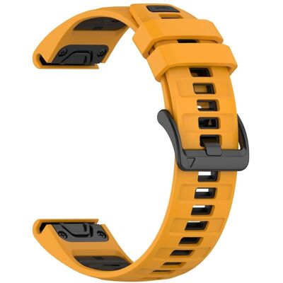 22mm hihna Garmin Fenix 8 47mm / Fenix E 47mm / Quatix 7 Pro Universal Silikoni ranneke - Oranssi + Musta 22mm hihna Garmin Fenix 8 47mm / Fenix E 47mm / Quatix 7 Pro Universal Silikoni ranneke - Oranssi + Musta