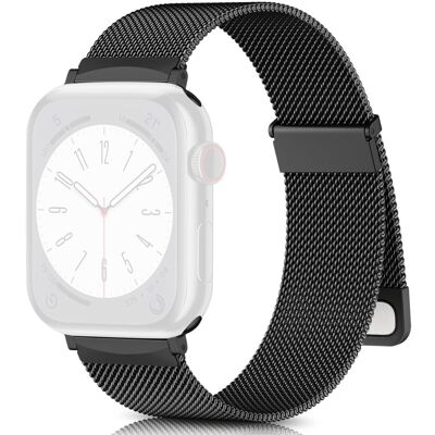 Milanese Mesh magneettinen kellonauha Apple Watch Series 49mm - 45mm - 44mm - 42mm - Musta Milanese Mesh magneettinen kellonauha Apple Watch Series 49mm - 45mm - 44mm - 42mm - Musta
