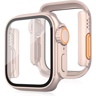 Iskunkestävä kellokotelo Apple Watch Series 6 5 4 SE (2022) SE (2023) SE 40mm kellon suojus karkaistulla lasikalvolla - Ruusukulta Iskunkestävä kellokotelo Apple Watch Series 6 5 4 SE (2022) SE (2023) SE 40mm kellon suojus karkaistulla lasikalvolla - Ruusukulta