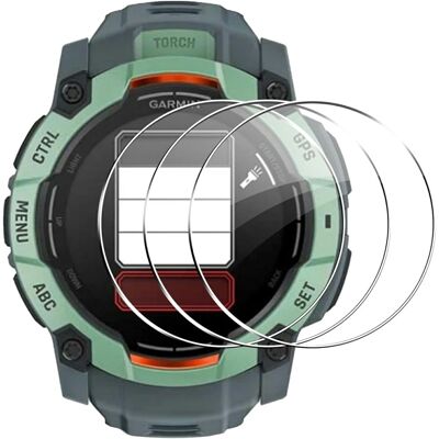 3-pack Garmin Instinct 3 Solar 50mm karkaistu lasi näytönsuoja HD Clear Watch näytön kalvo 3-pack Garmin Instinct 3 Solar 50mm karkaistu lasi näytönsuoja HD Clear Watch näytön kalvo