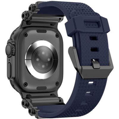 Kellonauha Apple Watch 10 Ultra 9 8 7 SE (2023) SE (2022) SE 6 5 4 3 2 1 46mm 49mm 45mm 44mm 42mm Gear Silikoniranneke - Musta + Sininen Kellonauha Apple Watch 10 Ultra 9 8 7 SE (2023) SE (2022) SE 6 5 4 3 2 1 46mm 49mm 45mm 44mm 42mm Gear Silikoniranneke - Musta + Sininen