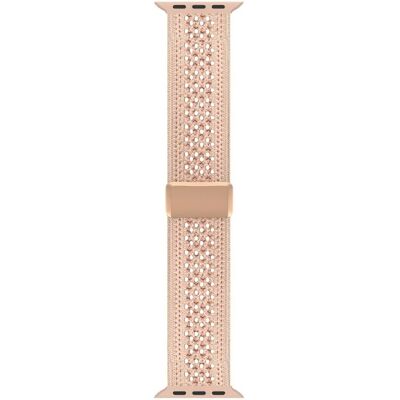 Magneettinen rannekoru Apple Watch Series 1-9 41 mm - 40 mm - 38 mm Nylonkellon rannekoru - Pinkki / Ruusukulta Magneettinen rannekoru Apple Watch Series 1-9 41 mm - 40 mm - 38 mm Nylonkellon rannekoru - Pinkki / Ruusukulta