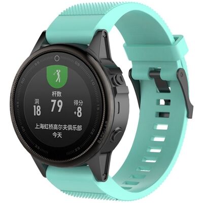 Garmin Fenix 5S Kuvioitu Pehmeä Silikooni Vaihdettava Kellon Ranneke - Cyaani Garmin Fenix 5S Kuvioitu Pehmeä Silikooni Vaihdettava Kellon Ranneke - Cyaani