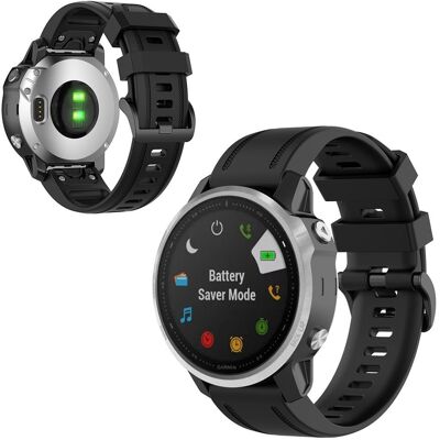 Garmin Fenix 6S kestävä ranneke - Musta Garmin Fenix 6S kestävä ranneke - Musta