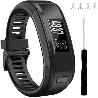 Garmin Vivosmart HR silikoninen kellonauha - Musta Garmin Vivosmart HR silikoninen kellonauha - Musta