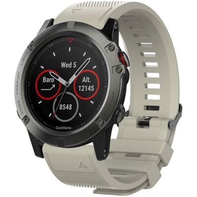 26mm Garmin Fenix 5X / 5X Plus / Fenix 3 / 3 HR silikoninen ranneke - Harmaa 26mm Garmin Fenix 5X / 5X Plus / Fenix 3 / 3 HR silikoninen ranneke - Harmaa