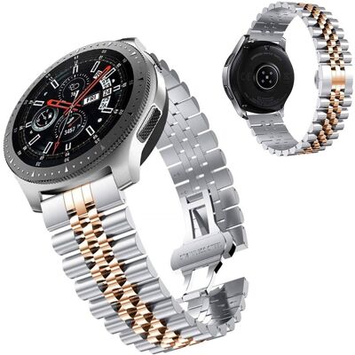 Huawei Watch GT 2 Pro ruostumattomasta teräksestä valmistettu ranneke - Hopea / Ruusukulta Huawei Watch GT 2 Pro ruostumattomasta teräksestä valmistettu ranneke - Hopea / Ruusukulta