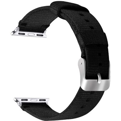 Apple Watch (41mm) yksinkertainen nylonkellohihna - Musta Apple Watch (41mm) yksinkertainen nylonkellohihna - Musta