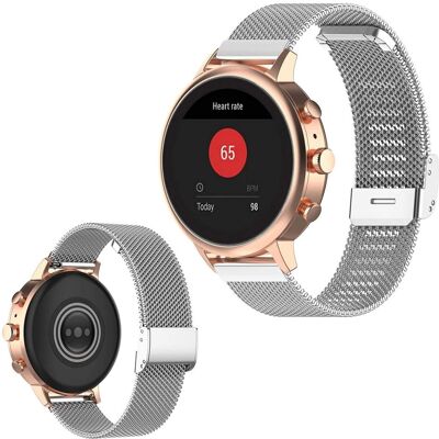 Garmin Vivoactive 4S tyylikäs ruostumattomasta teräksestä valmistettu ranneke - Hopea Garmin Vivoactive 4S tyylikäs ruostumattomasta teräksestä valmistettu ranneke - Hopea