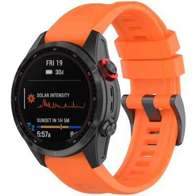 26mm silikoninen kellohihna Garmin-kelloon - Oranssi 26mm silikoninen kellohihna Garmin-kelloon - Oranssi