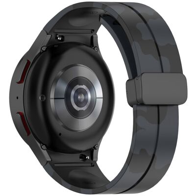 Samsung Galaxy Watch 5 Pro naamiointityylinen silikoniranneke - Naamiointi Tummanharmaa Samsung Galaxy Watch 5 Pro naamiointityylinen silikoniranneke - Naamiointi Tummanharmaa