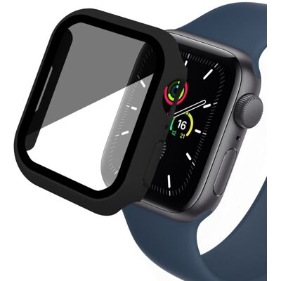 Apple Watch Series 8 (41mm) suojakuori karkaistulla lasilla - Musta Apple Watch Series 8 (41mm) suojakuori karkaistulla lasilla - Musta