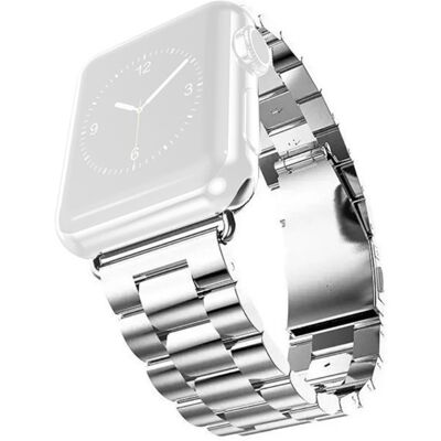 Apple Watch Series 8 (45mm) / Watch Ultra kolmen helmen ranneke ruostumattomasta teräksestä - Hopea Apple Watch Series 8 (45mm) / Watch Ultra kolmen helmen ranneke ruostumattomasta teräksestä - Hopea
