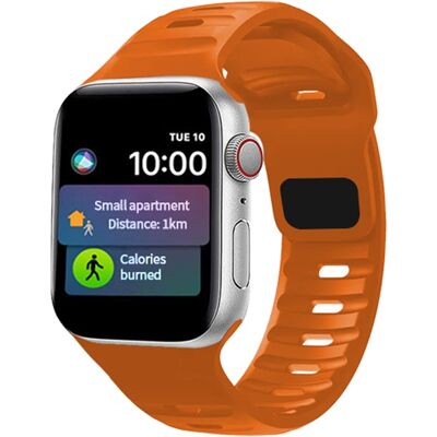 Apple Watch 7/8/Ultra (42/44/45/49mm) ranneke Iconic - Oranssi Apple Watch 7/8/Ultra (42/44/45/49mm) ranneke Iconic - Oranssi