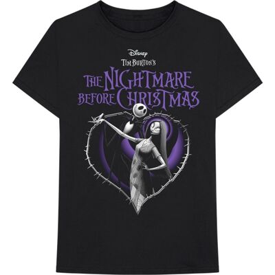 Disney Unisex T-Shirt: The Nightmare Before Christmas Purple Heart (X-Large) Disney Unisex T-Shirt: The Nightmare Before Christmas Purple Heart (X-Large)