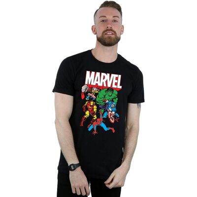 Marvel Miesten Hero Group puuvillainen T-paita Marvel Miesten Hero Group puuvillainen T-paita