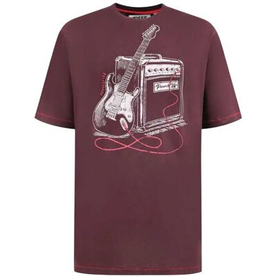 Duke Mens D555 Barnsley Guitar Kingsize T-paita Duke Mens D555 Barnsley Guitar Kingsize T-paita