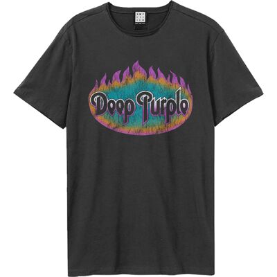 Amplified Unisex Aikuisten Flames Deep Purple T-paita Amplified Unisex Aikuisten Flames Deep Purple T-paita