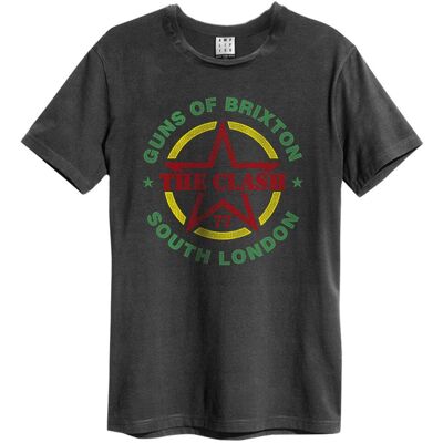 Amplified Unisex Aikuisten Guns Of Brixton The Clash T-paita Amplified Unisex Aikuisten Guns Of Brixton The Clash T-paita