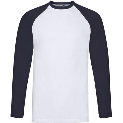 Fruit of the Loom Unisex aikuisten kontrastivärinen pitkähihainen baseball-T-paita Fruit of the Loom Unisex aikuisten kontrastivärinen pitkähihainen baseball-T-paita