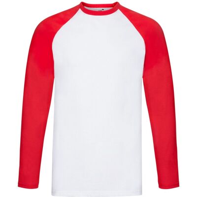 Fruit of the Loom Unisex aikuisten kontrastivärinen pitkähihainen baseball-T-paita Fruit of the Loom Unisex aikuisten kontrastivärinen pitkähihainen baseball-T-paita