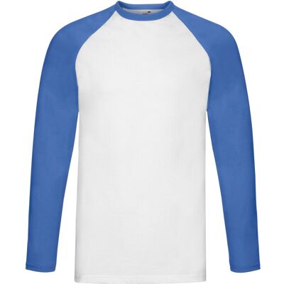 Fruit of the Loom Unisex aikuisten kontrastivärinen pitkähihainen baseball-T-paita Fruit of the Loom Unisex aikuisten kontrastivärinen pitkähihainen baseball-T-paita