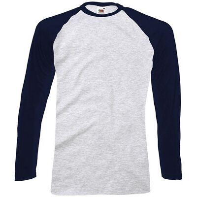 Fruit Of The Loom Miesten Pitkähihainen Baseball T-paita Fruit Of The Loom Miesten Pitkähihainen Baseball T-paita