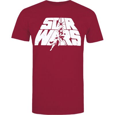 Star Wars Miesten Retro Logo Puuvilla T-paita Star Wars Miesten Retro Logo Puuvilla T-paita