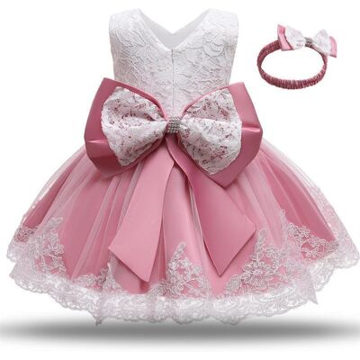 Princess party dresses with Bow and Headband Princess party dresses with Bow and Headband