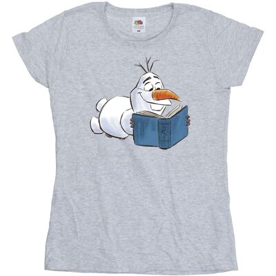 Disney naisten/naisten Frozen Olaf -lukupuuvillainen T-paita Disney naisten/naisten Frozen Olaf -lukupuuvillainen T-paita