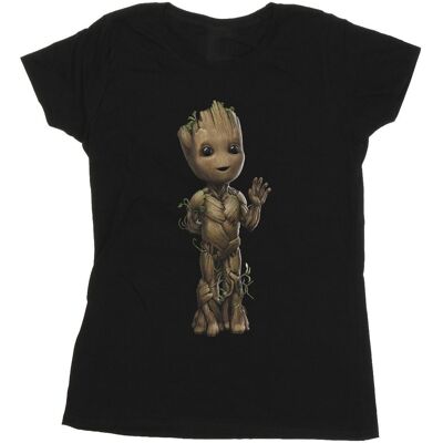 Marvel Naiset/Naisten I Am Groot Wave Pose Puuvilla T-paita Marvel Naiset/Naisten I Am Groot Wave Pose Puuvilla T-paita