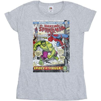 Marvel Naisten Hämähäkkimies VS Hulk Kansi Puuvilla T-paita Marvel Naisten Hämähäkkimies VS Hulk Kansi Puuvilla T-paita