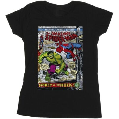 Marvel Naisten Hämähäkkimies VS Hulk Kansi Puuvilla T-paita Marvel Naisten Hämähäkkimies VS Hulk Kansi Puuvilla T-paita