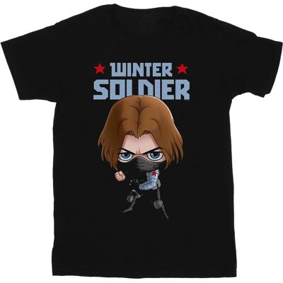 Marvel Naiset/Naiset Winter Soldier Bucky Toon Puuvillainen Boyfriend T-paita Marvel Naiset/Naiset Winter Soldier Bucky Toon Puuvillainen Boyfriend T-paita