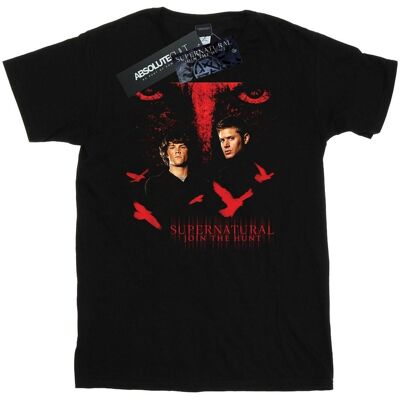 Supernatural Naisten/Naisten Crow Eyes puuvillainen Boyfriend T-paita Supernatural Naisten/Naisten Crow Eyes puuvillainen Boyfriend T-paita