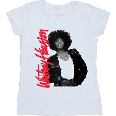 Whitney Houston Naisten Whitney Pose -puuvillapaita Whitney Houston Naisten Whitney Pose -puuvillapaita