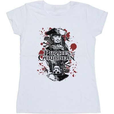 Pirates of the Caribbean Naisten Jack Sparrow puuvillainen T-paita Pirates of the Caribbean Naisten Jack Sparrow puuvillainen T-paita