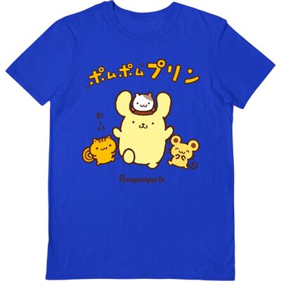 Sanrio Unisex Aikuisten 4 ystävää Pompompurin T-paita Sanrio Unisex Aikuisten 4 ystävää Pompompurin T-paita