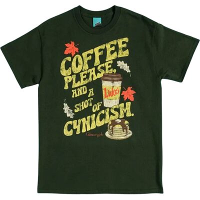 Gilmore Girls Unisex Aikuisten T-paita: Kahvia kiitos ja ripaus kyynisyyttä Gilmore Girls Unisex Aikuisten T-paita: Kahvia kiitos ja ripaus kyynisyyttä