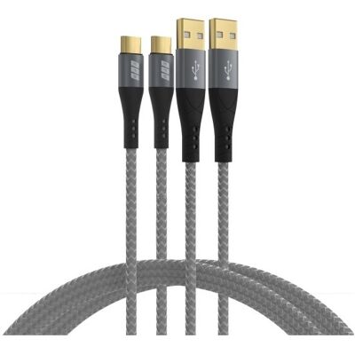 EFB Elektronik USB-AC-00007, 2 m, USB A, USB C, USB 2.0, 0,48 Gbit/s, musta, harmaa EFB Elektronik USB-AC-00007, 2 m, USB A, USB C, USB 2.0, 0,48 Gbit/s, musta, harmaa